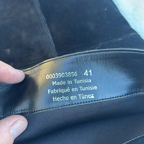 EUC FREE PEOPLE Echo Platform Over The Knee Boot Black Suede EU 41 Leather - Picture 7 of 9